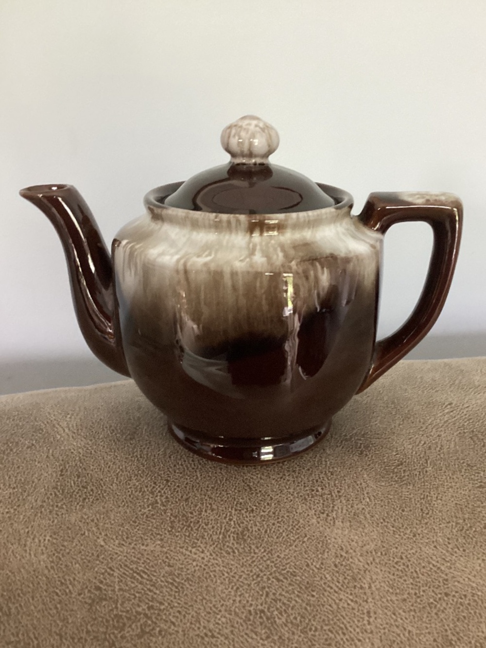 Japanese vintage drip glaze teapot mid-century